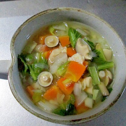 小松菜入り野菜スープ